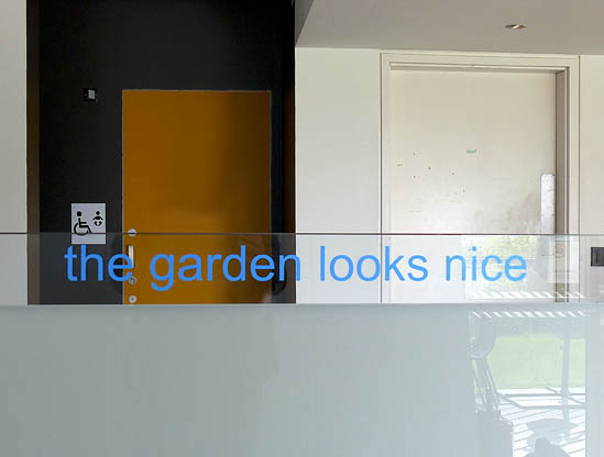 Philip Bradshaw, Installation view, 'The garden looks nice', That's Not What I Meant, Firstsite, Colchester, 2015, the garden looks nice